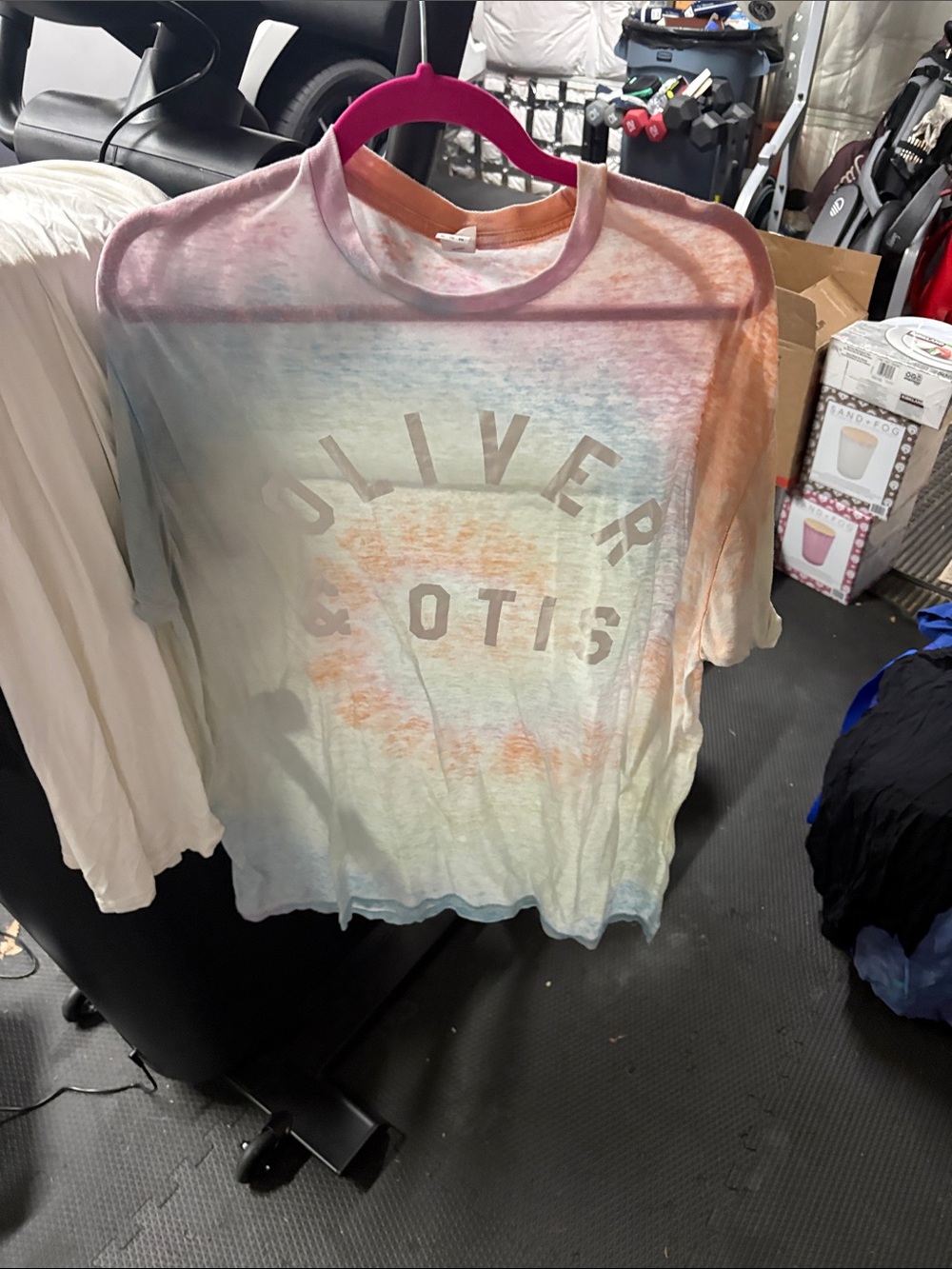 Quiksilver Pastel Tie-Dye Graphic Tee with Sunset Hues